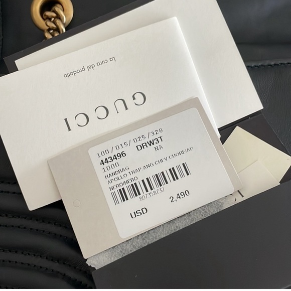 Gucci GG Medium Marmont Structured Flap Closure Leather Shoulder Bag - Picture 6 of 6